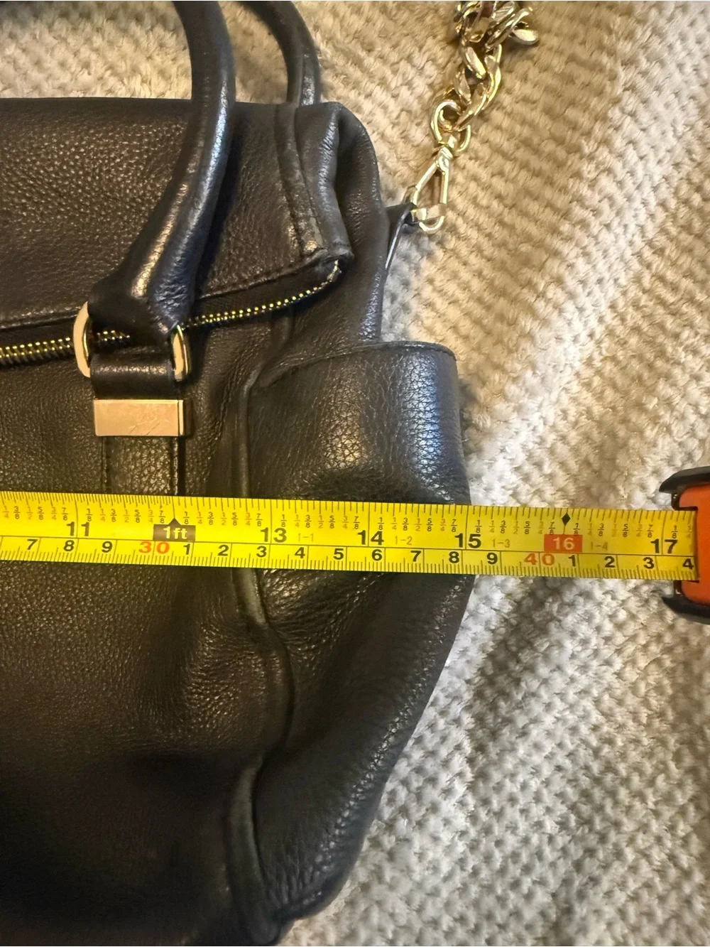 Michael Kors Black Satchel purse with Gold Hardware